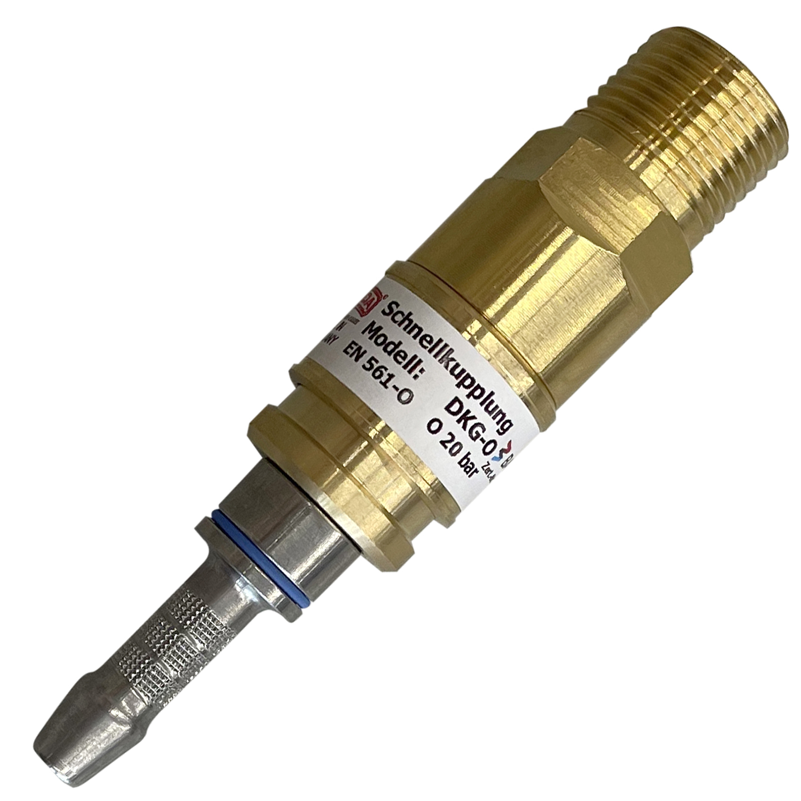 Set Schlauchkupplung/ Stift - Sauerstoff G 3/8 RH DKG