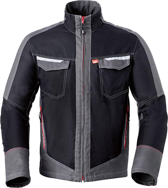 Langjacke Attitude, Gr. L, schwarz/kohlengrau
