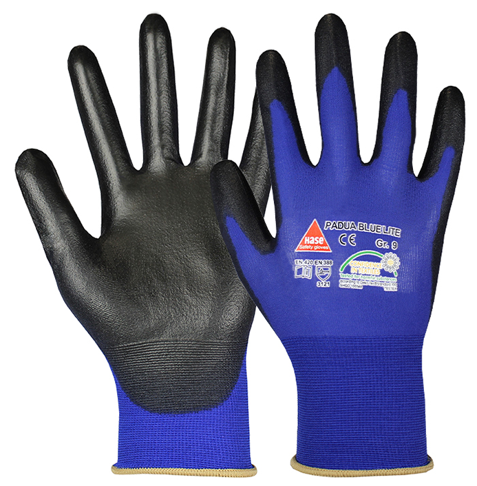 Montagehandschuhe Padua blau lite ÖkoTex 9