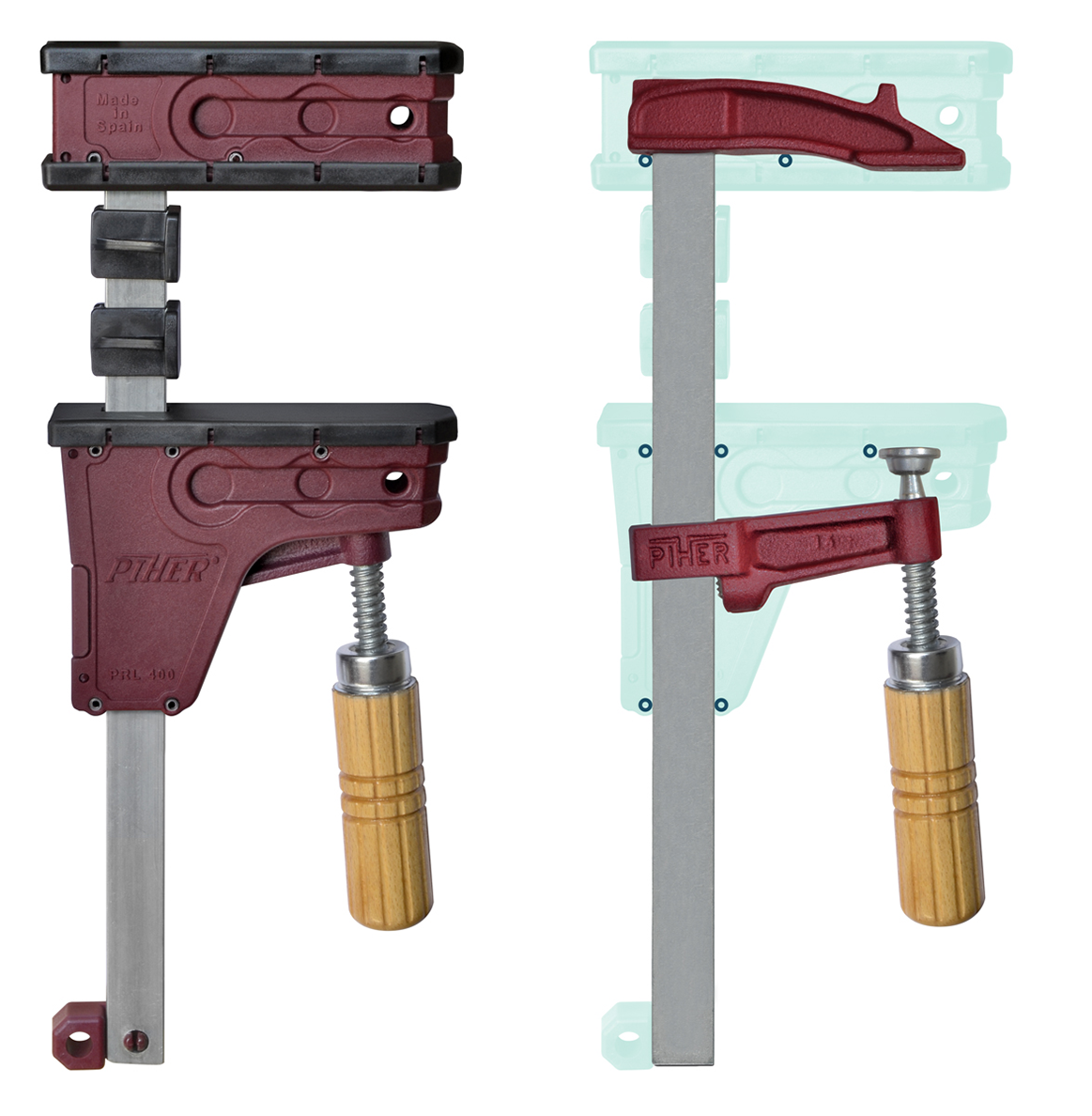 Schraubzwinge PRL 400 15 cm inkl. Reinigungstuch