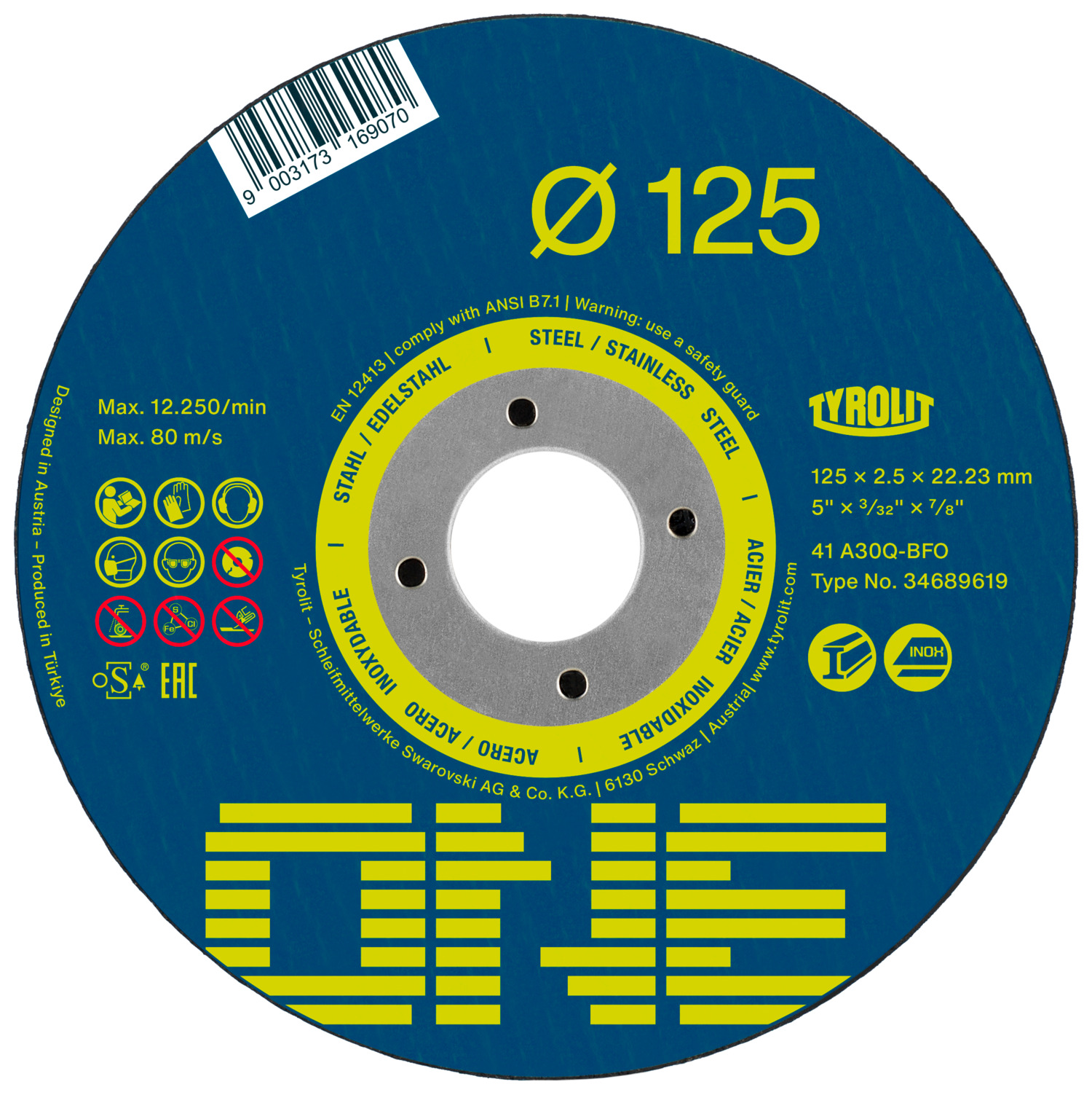 Trennscheibe ONE 2in1  gekröpft 42 230 x 3,0 x 22,23 mm Form
