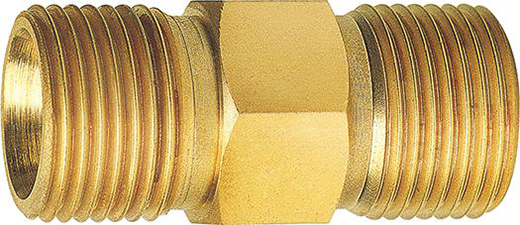Doppelgewindestutzenl Sauerstoff 3/8" LH - 5 Stück