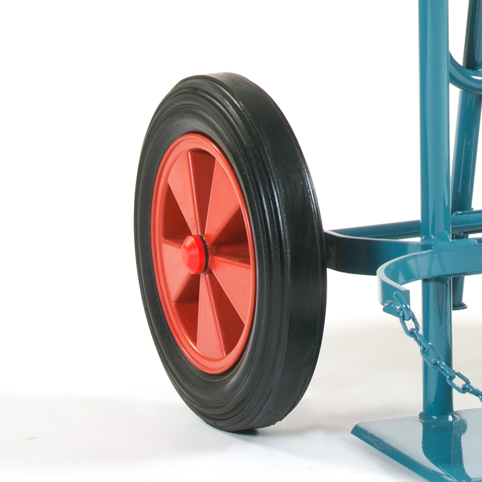 Stahlflaschenwagen, für 2 beladene Flaschen, 1 x 50 l, 1 x 33 l  Propanl