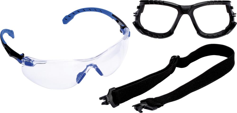 3M™ Brille Solus 1000 Set,PC, klar, SGAF/AS, blau/schwarz