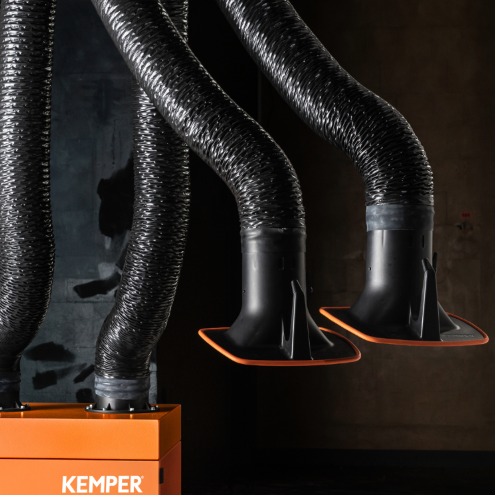 Kemper ProfiMaster Absauganlage, zweiarmig, Rohrausführung 2 m Arm