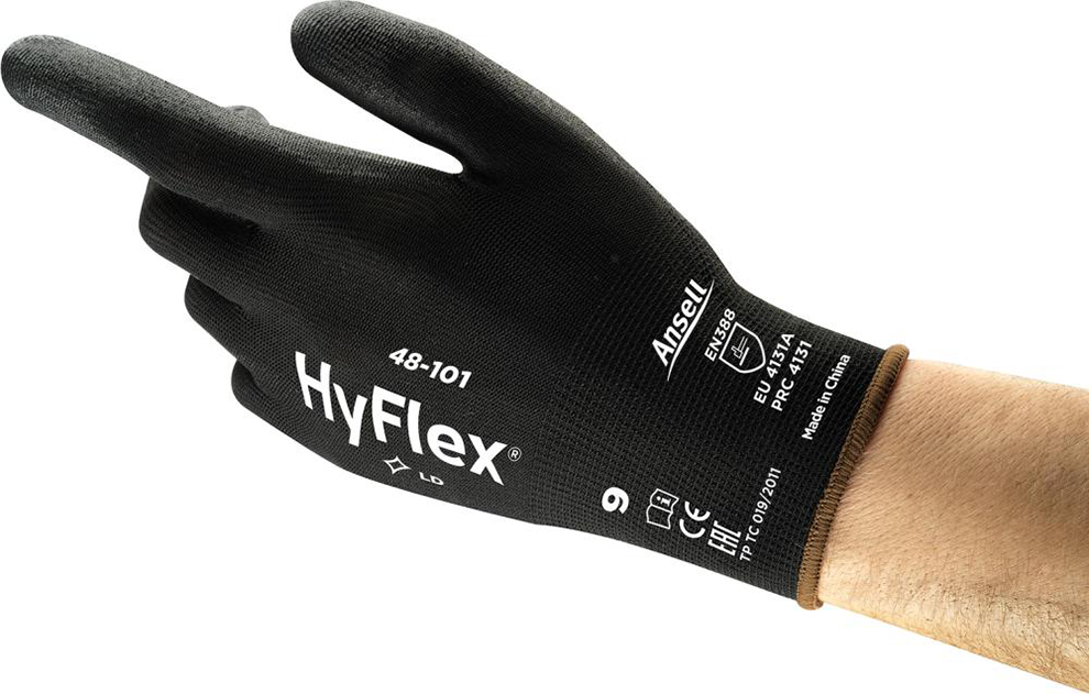 Handschuh HyFlex 48-101, schwarz, Gr. 11