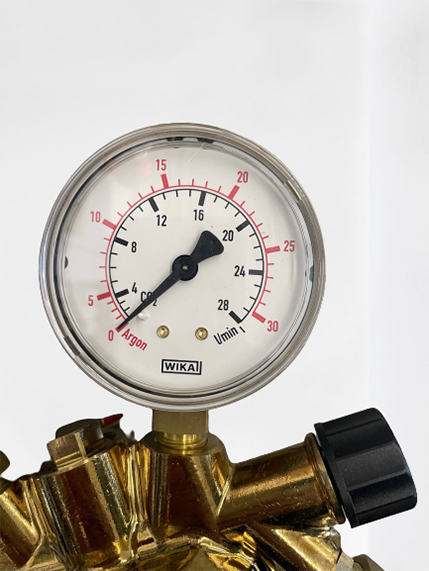 Flaschendruckminderer CO2/Argon 300 bar 0–30 l/min einstufig