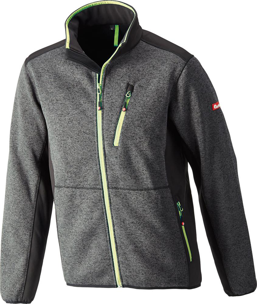 Strickjacke, Softshell, Gr. S, dunkelgr.-lime, FORTIS