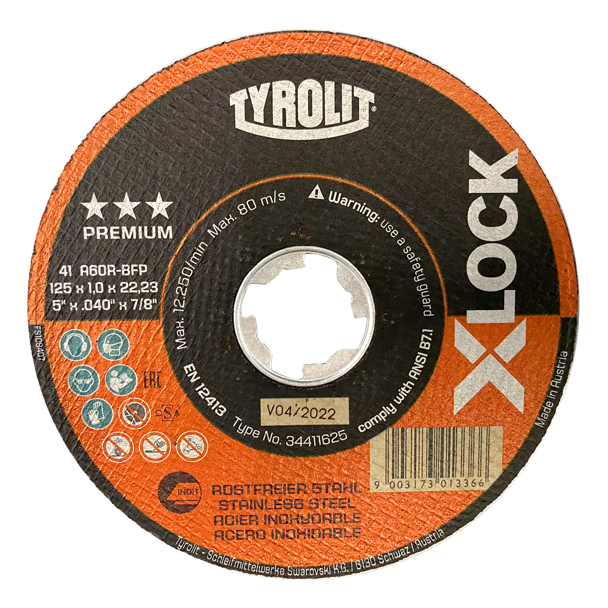 Trennscheibe X-LOCK Premium INOX Ø 115 x 1,0 x 22,23 mm - ABVERKAIUF