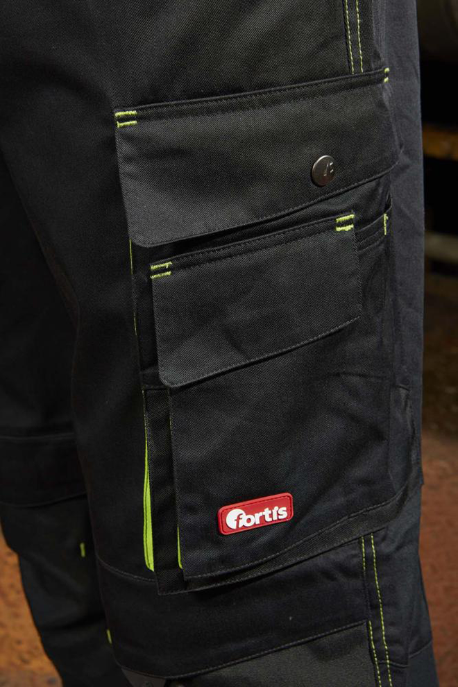FORTIS Herren-Latzhose 24, blau/rot,Gr.90