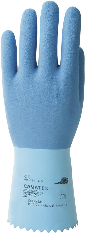 Handschuh Camatex 451, Gr. 9, blau