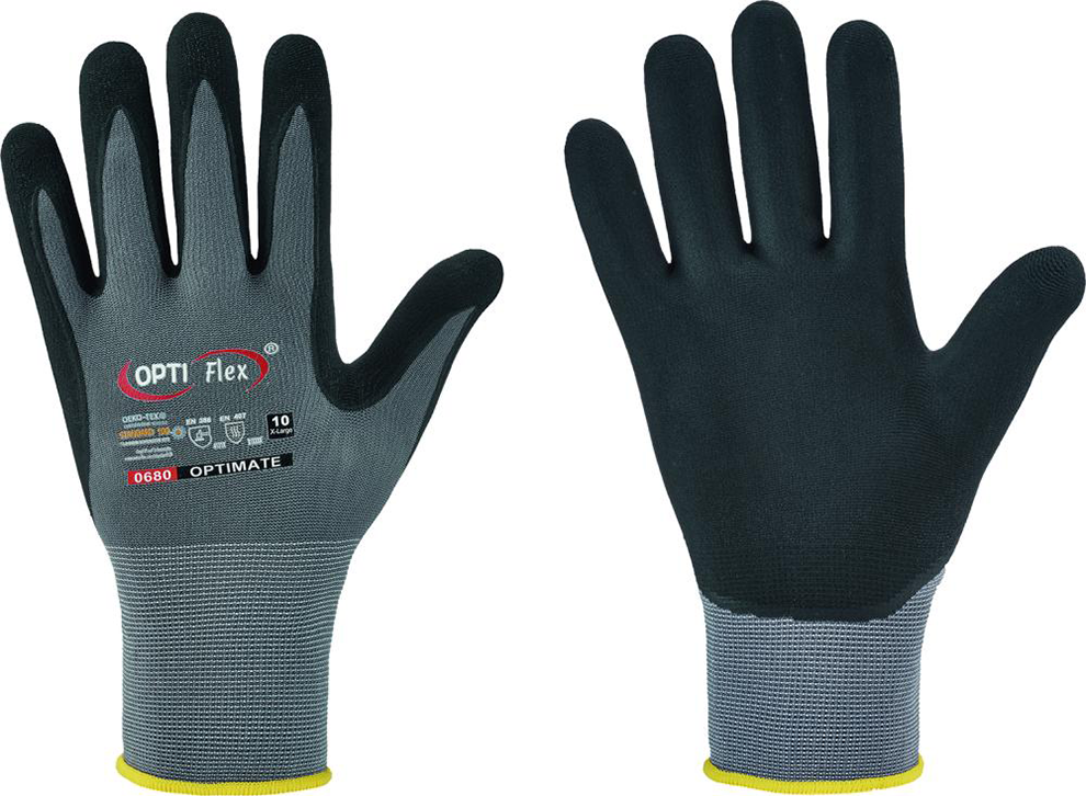 Strickhandschuh Optimate, Nitril, Gr. 8