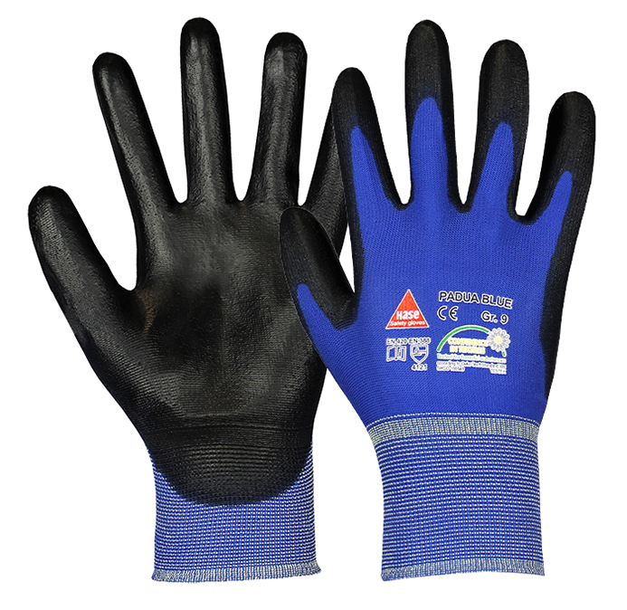 Montagehandschuhe Padua blau ÖkoTex Gr. 10