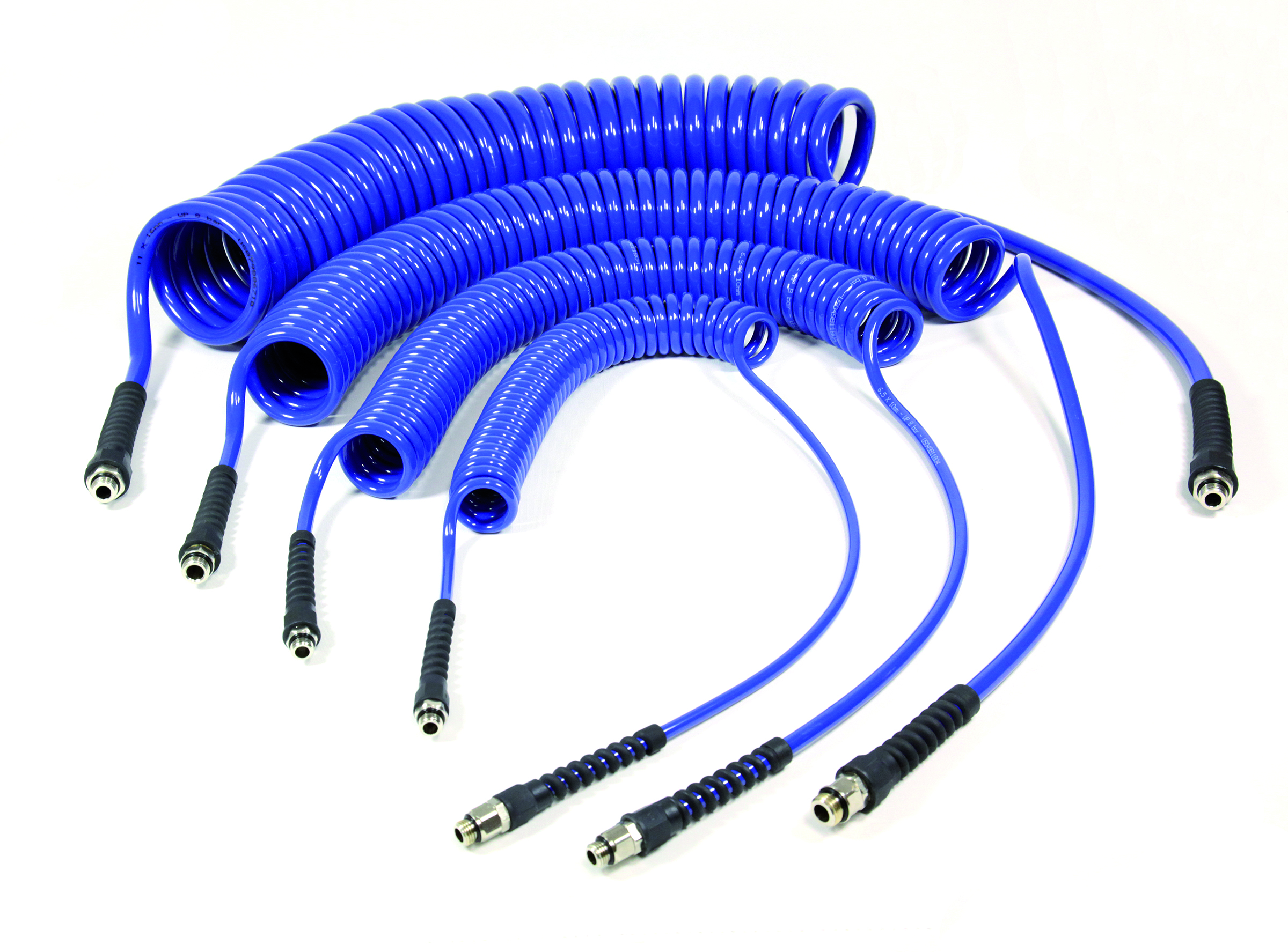 Druckluft-Spiralschlauch Ø innen 8,0 mm - Ø außen 12,0 mm - Anschluß G 3/8" 8,0 m
