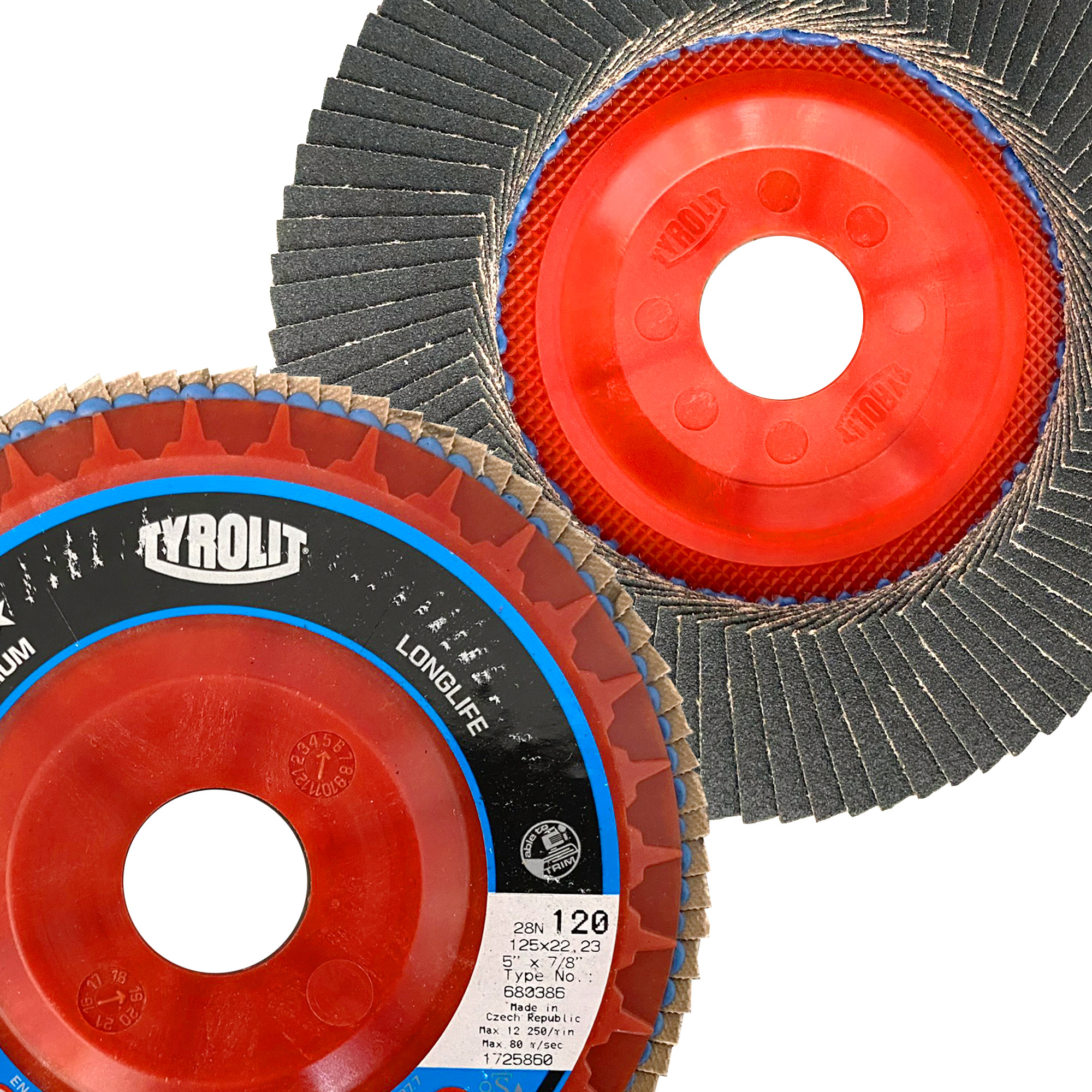 Fächerscheibe LONGLIFE Ø 125 x 22,23 mm gerade K 120