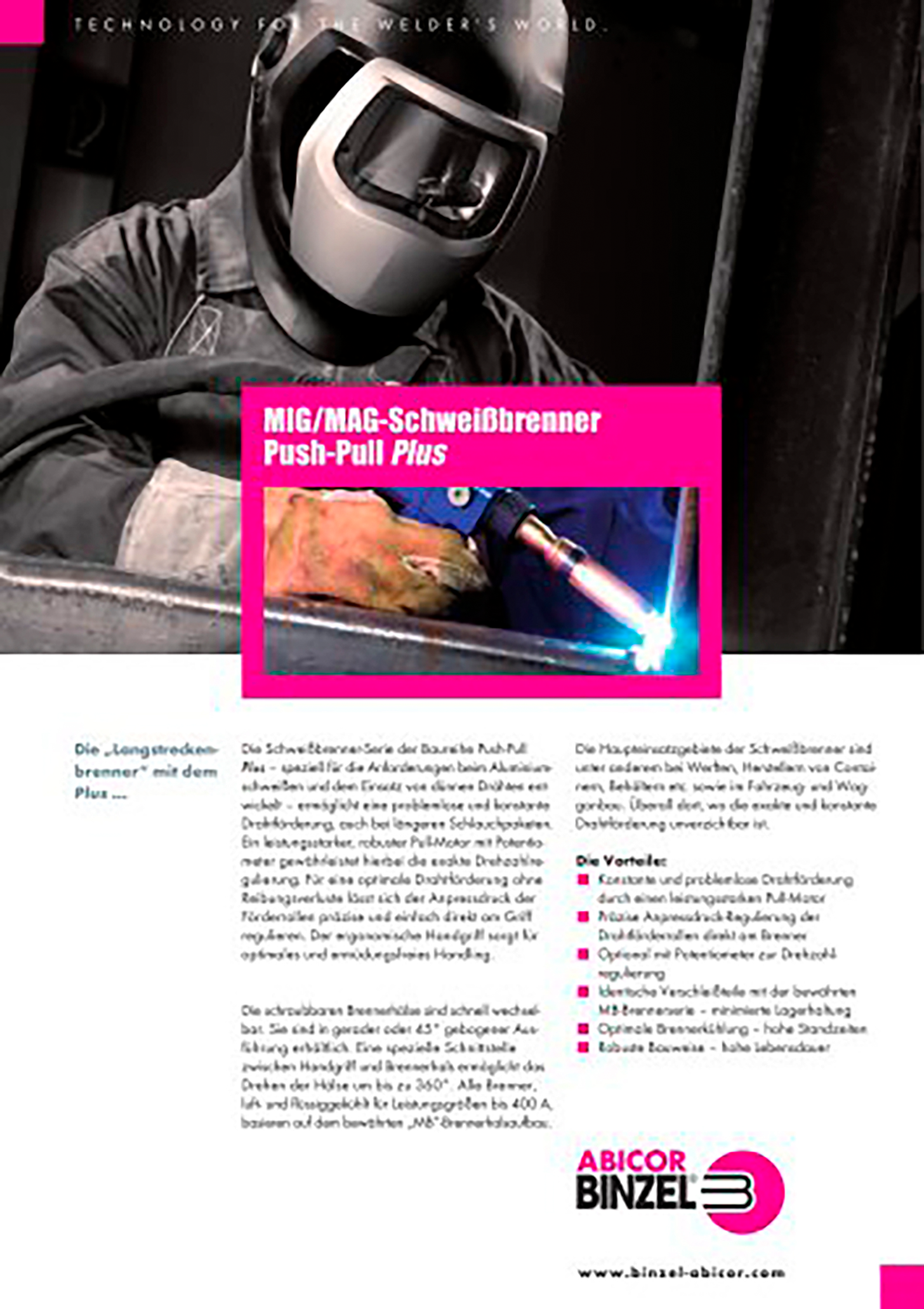 Push-Pull Plus 401 D 45°- ohne Poti MIG/MAG-Brenner Push-Pull Plus 401 D 45°- ohne Poti MIG/MAG-Brenner