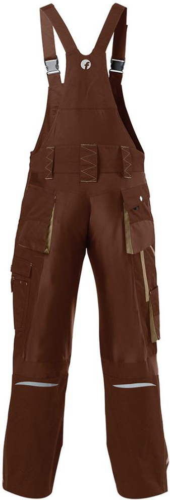 FORTIS Herren-Latzhose 24, braun/beige, Gr.64