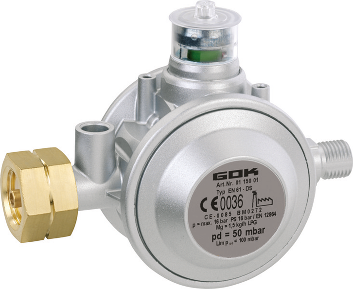 Gasregler Typ EN61-DS PS Kleinflaschen 50 mbar