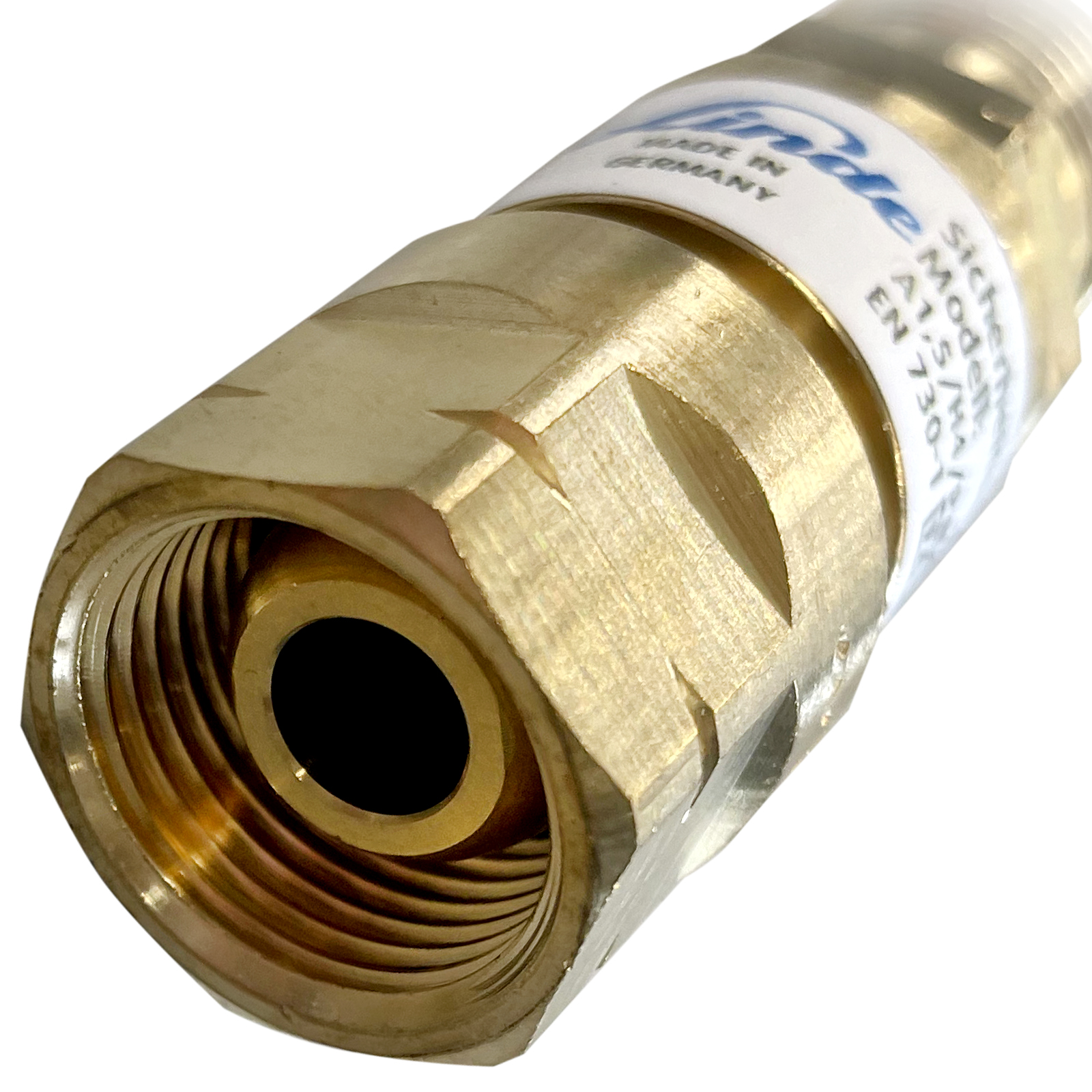 Sicherheitseinrichtung Brenngas GG G 3/8 LH