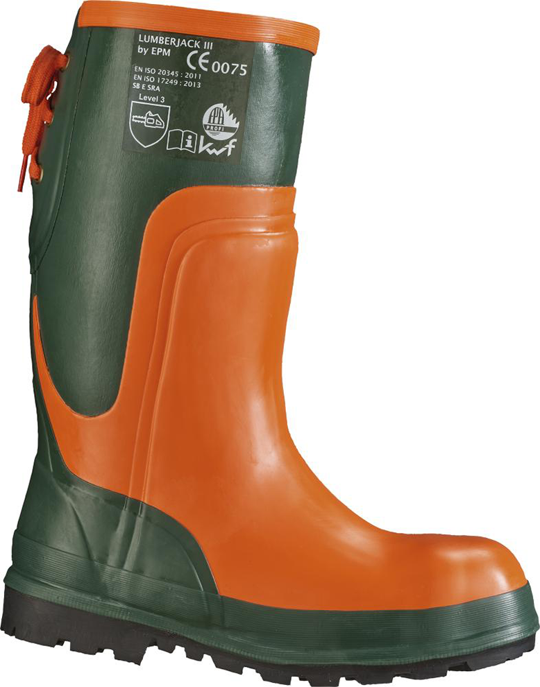 Forst-Gummistiefel Ulme orange/grün Größe 46