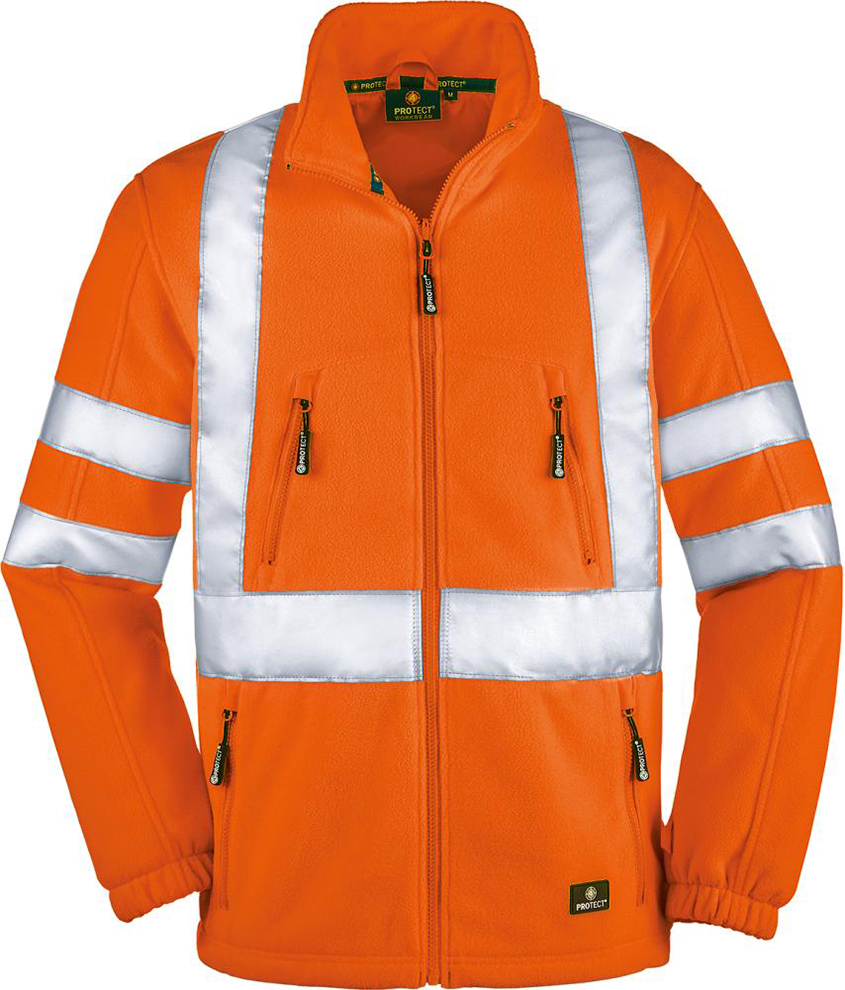 Warnfleecejacke Seattle, leuchtorange, Gr. 2XL