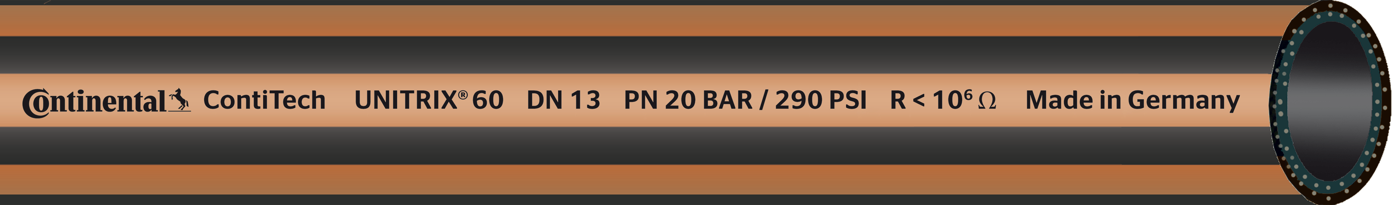 Vielzweckschlauch UNITRIX 60 innen 10,0 x 3,75 mm, außen 17,6 mm