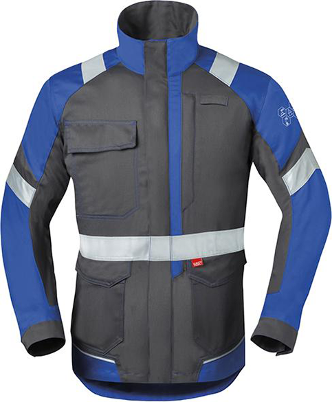 Langjacke, 50285, Gr. 58, kohlengrau/blau