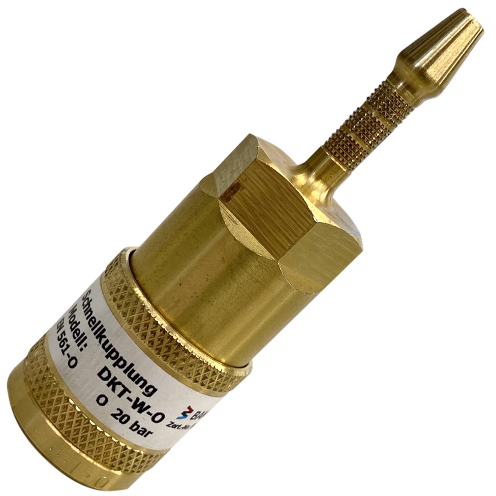 Schlauchkupplung DKT-W Sauerstoff 4 mm