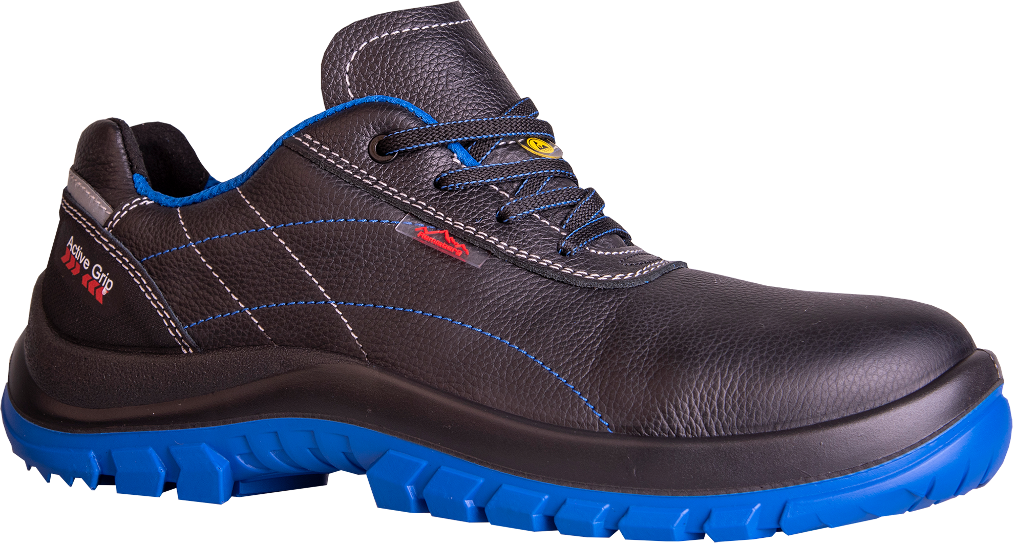 Tropea Blue, S3 ESD-Sicherheitshalbschuhe aus Rindleder, Gr. 38