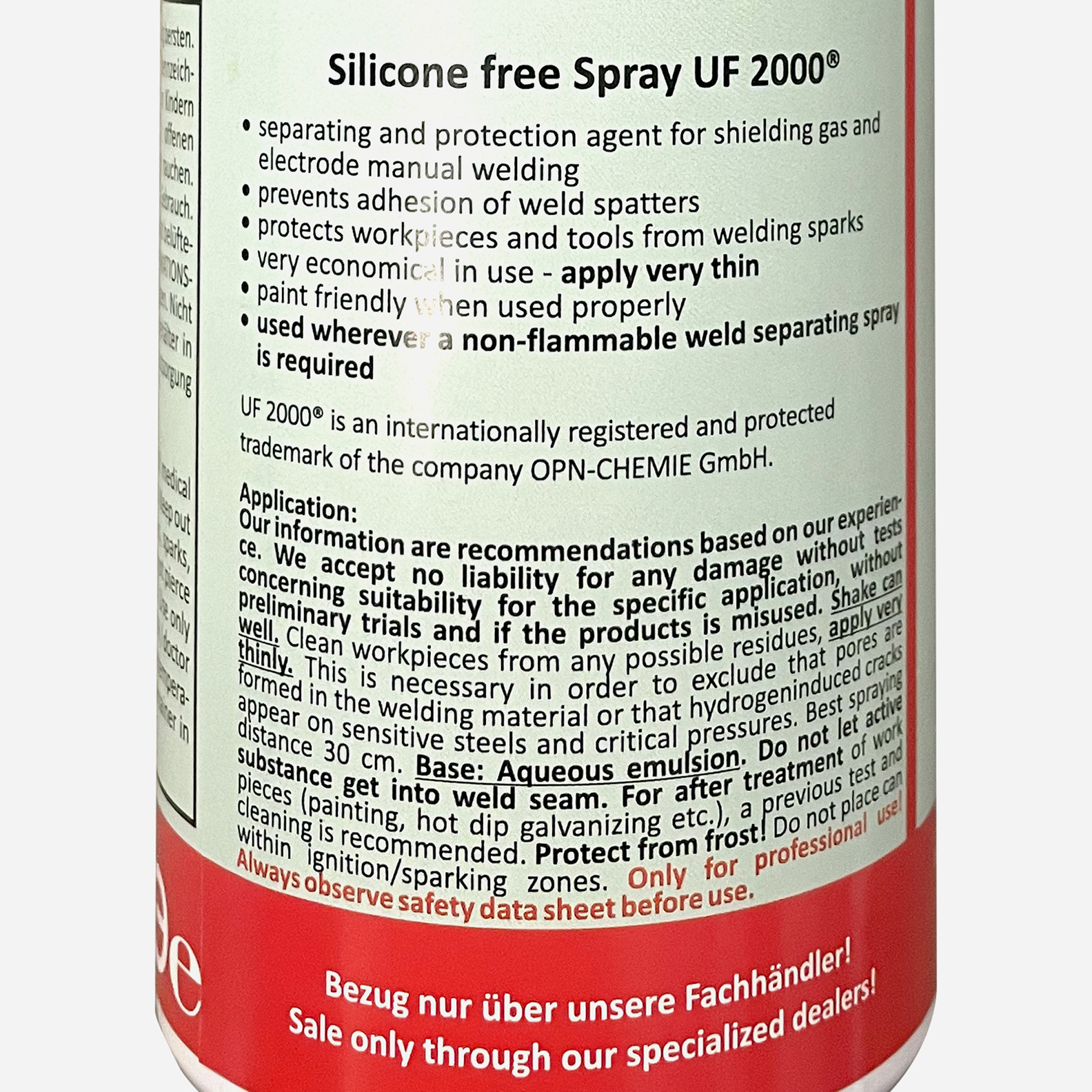 OPN Schweißtrennspray UF2000 400 ml OPN Schweißtrennspray UF2000 400 ml