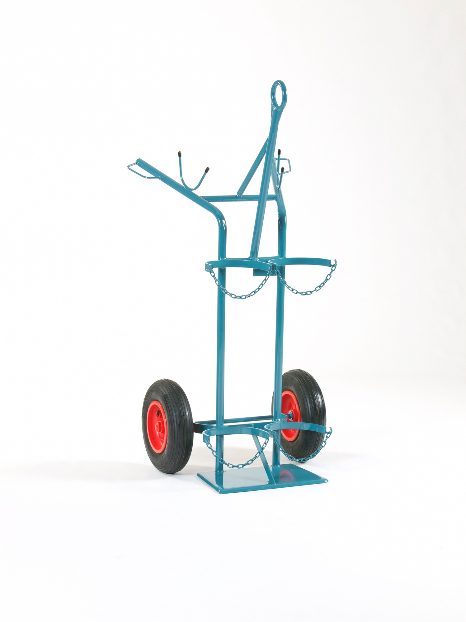 Stahlflaschenwagen für 2 Flaschen, 1 x 50 l, 1 x 33 l