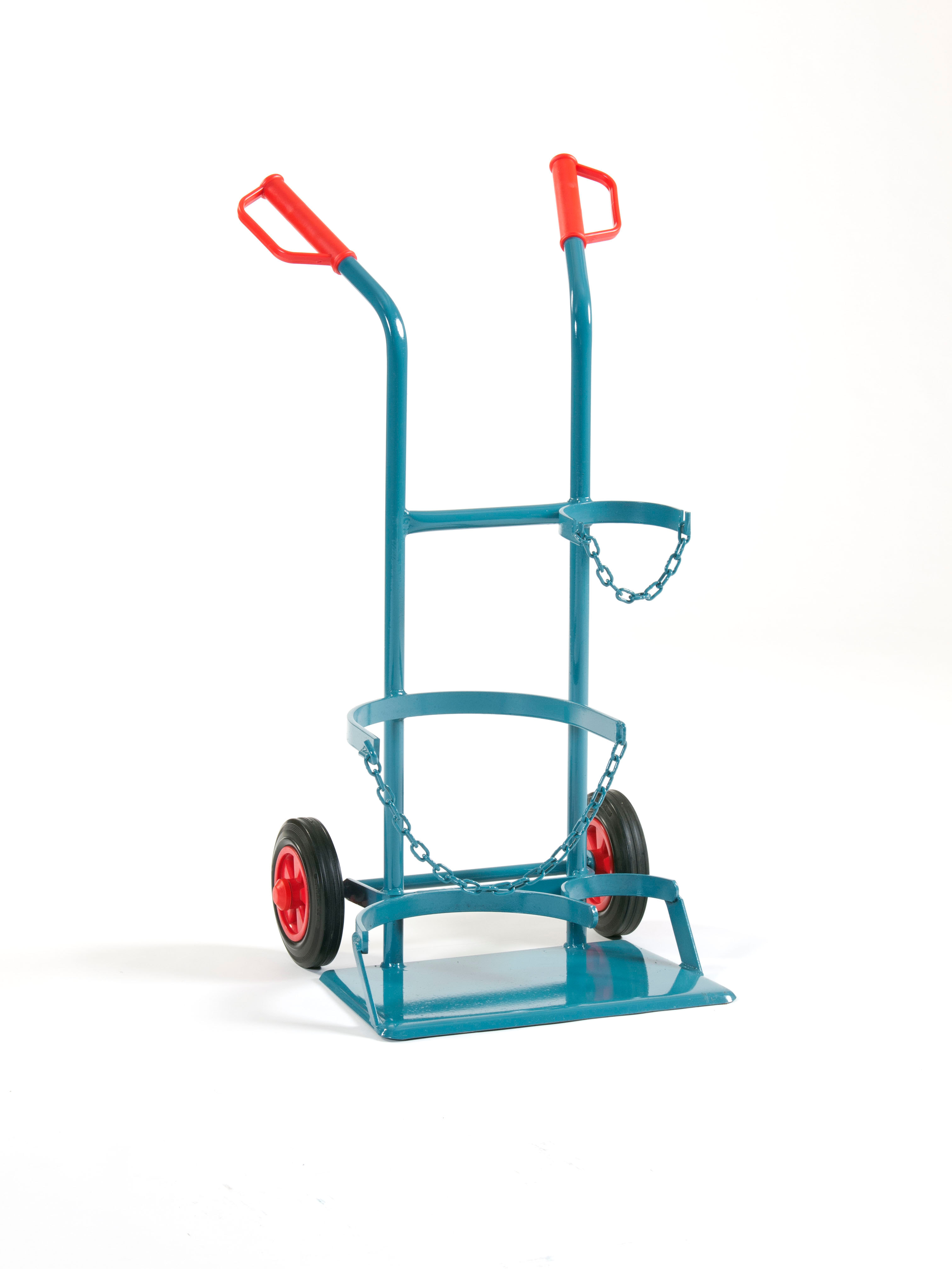 Stahlflaschenwagen für 2 Flaschen, 2 Holm,  1 x 10 l / 11 kg Propan ohne Werkzeugkasten