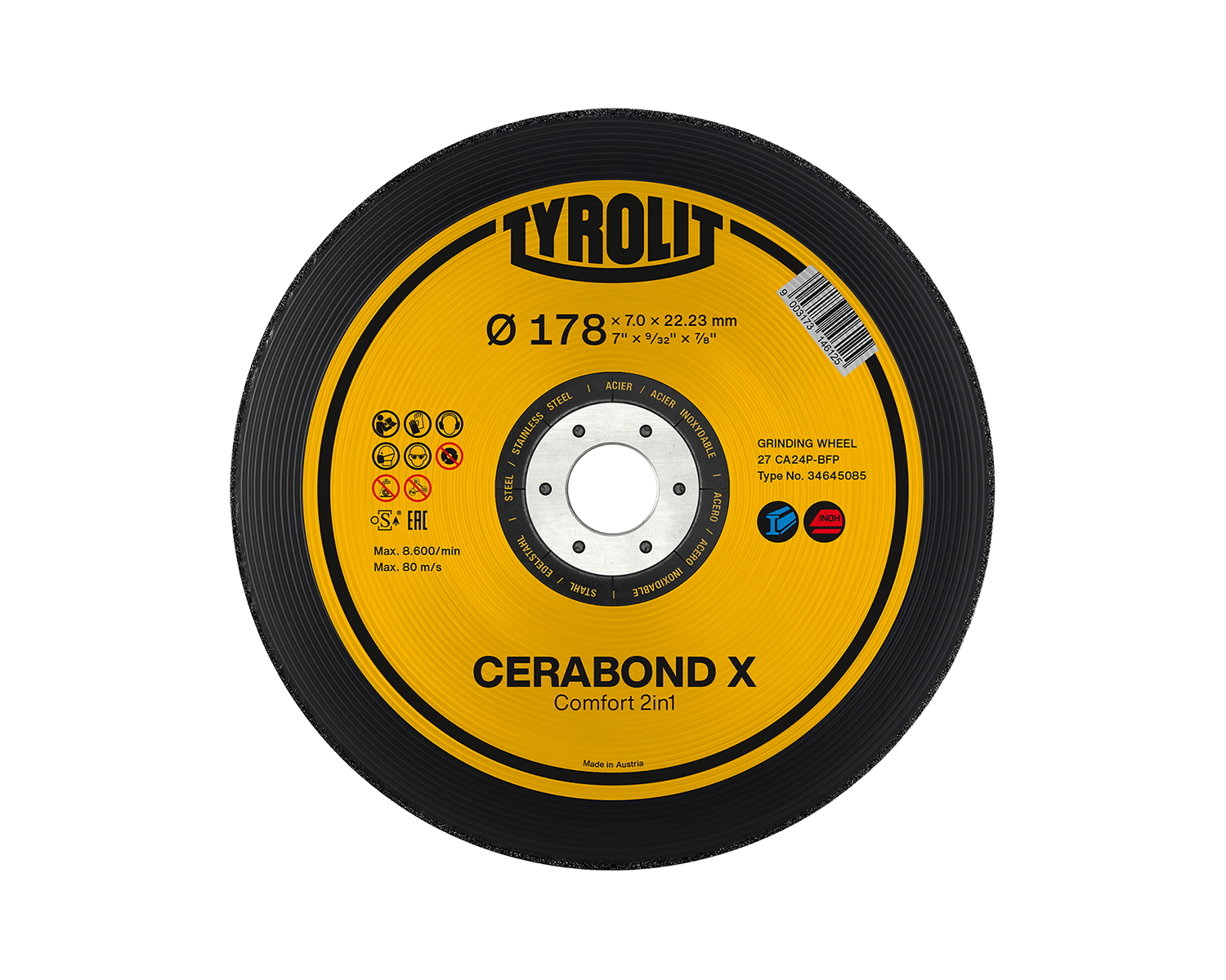 Schruppscheibe CERABOND X Ø 125 x 4 x 22,23 mm