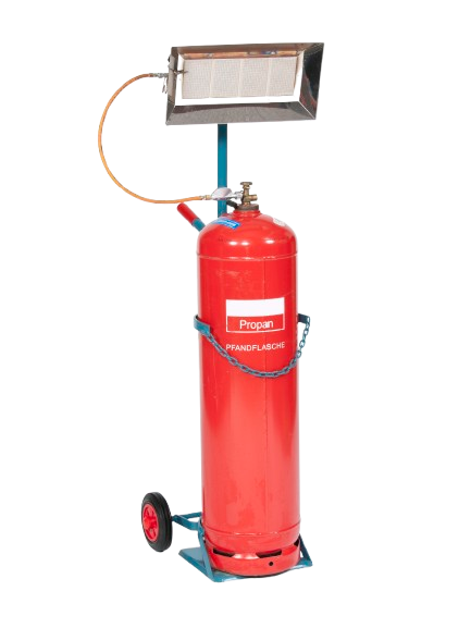 Heizstrahlerwagen für 1 Flasche 33 kg Propan