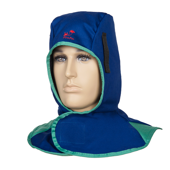 Kopfschutz Schweißerhaube blau