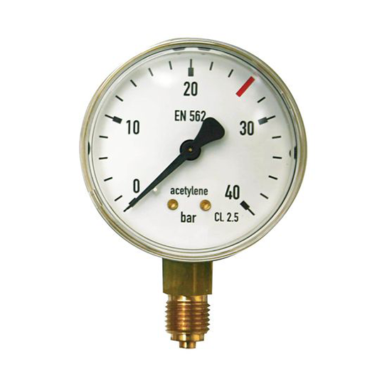 Manometer Acetylen Inhaltsdruck 0 - 18 / 40 bar