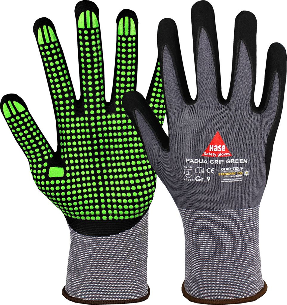 Montagehandschuhe Padua Grip Green 10