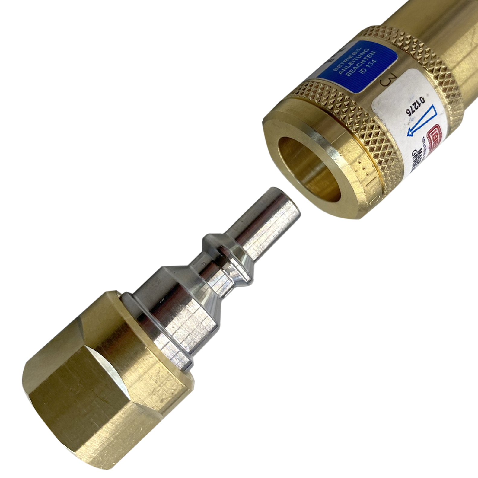 Schlauchkupplung DKT-W Sauerstoff 6,3 mm