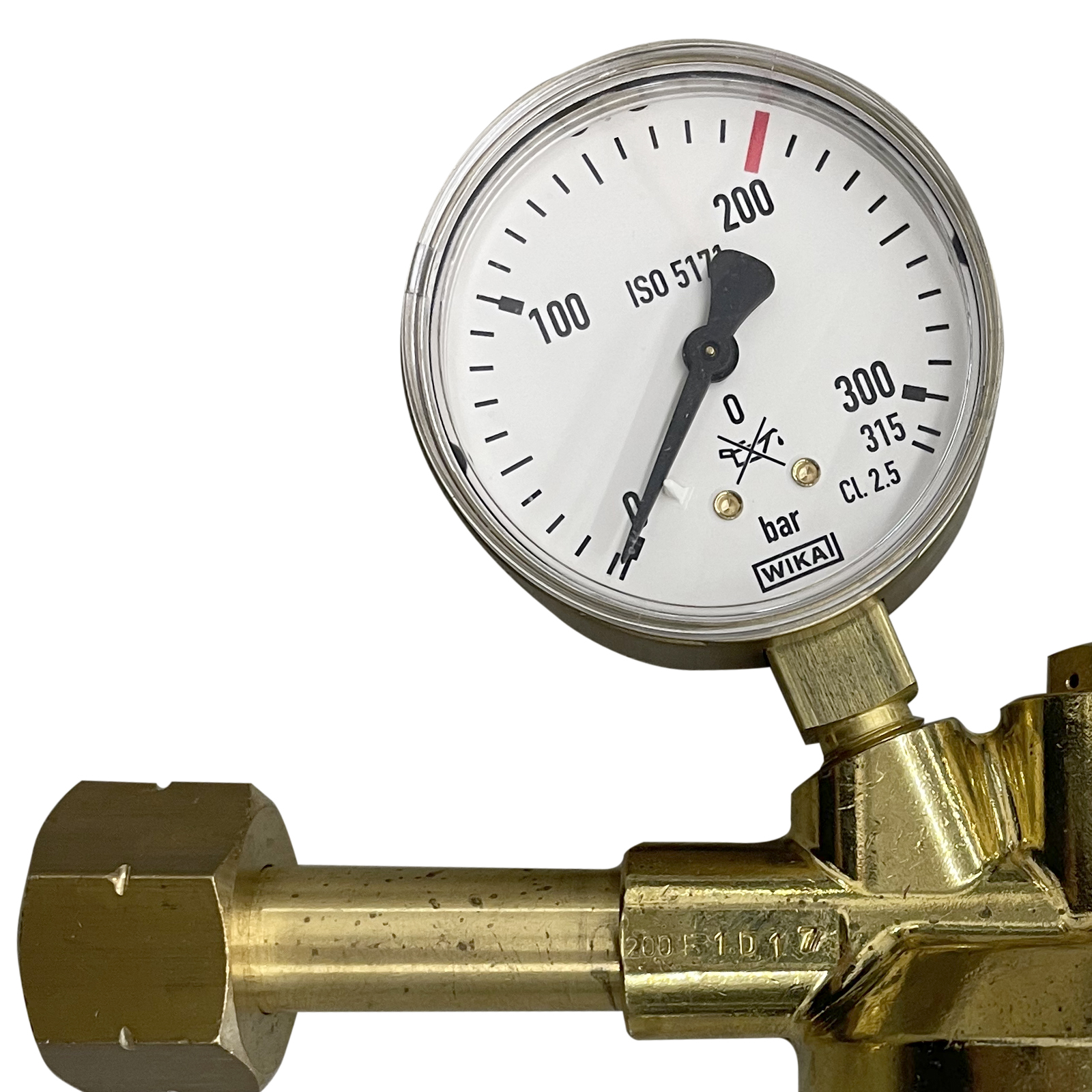 Flaschendruckminderer mit Flowmeter Formiergas 200 bar einstufig