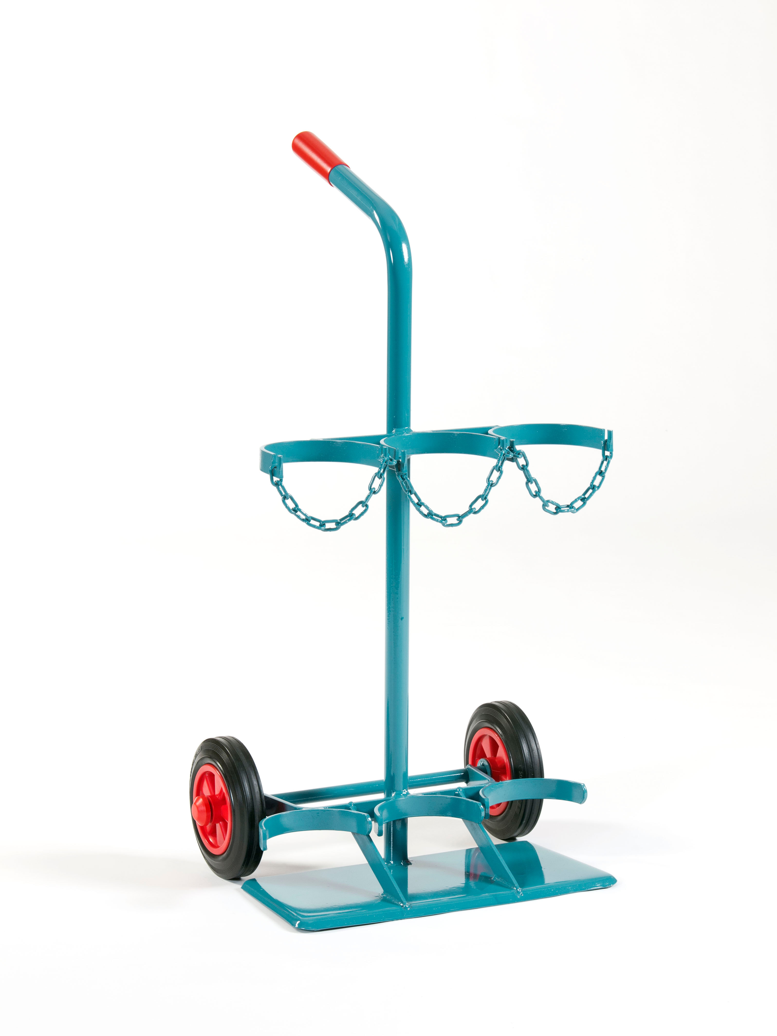 Stahlflaschenwagen für 3 Flaschen,  3 x 10 l