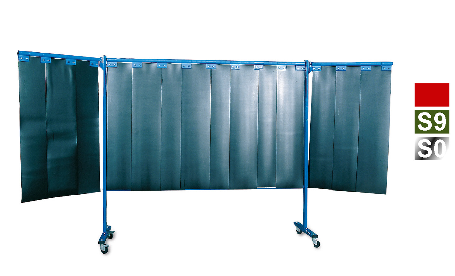 Kemper 3-teilige Schutzwand mit Lamellenvorhang Kemper 3-teilige Schutzwand mit Lamellenvorhang