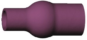 Gasdüse Keramik für Gaslinse Länge 43 mm Gr. 7 Ø 11,0 mm