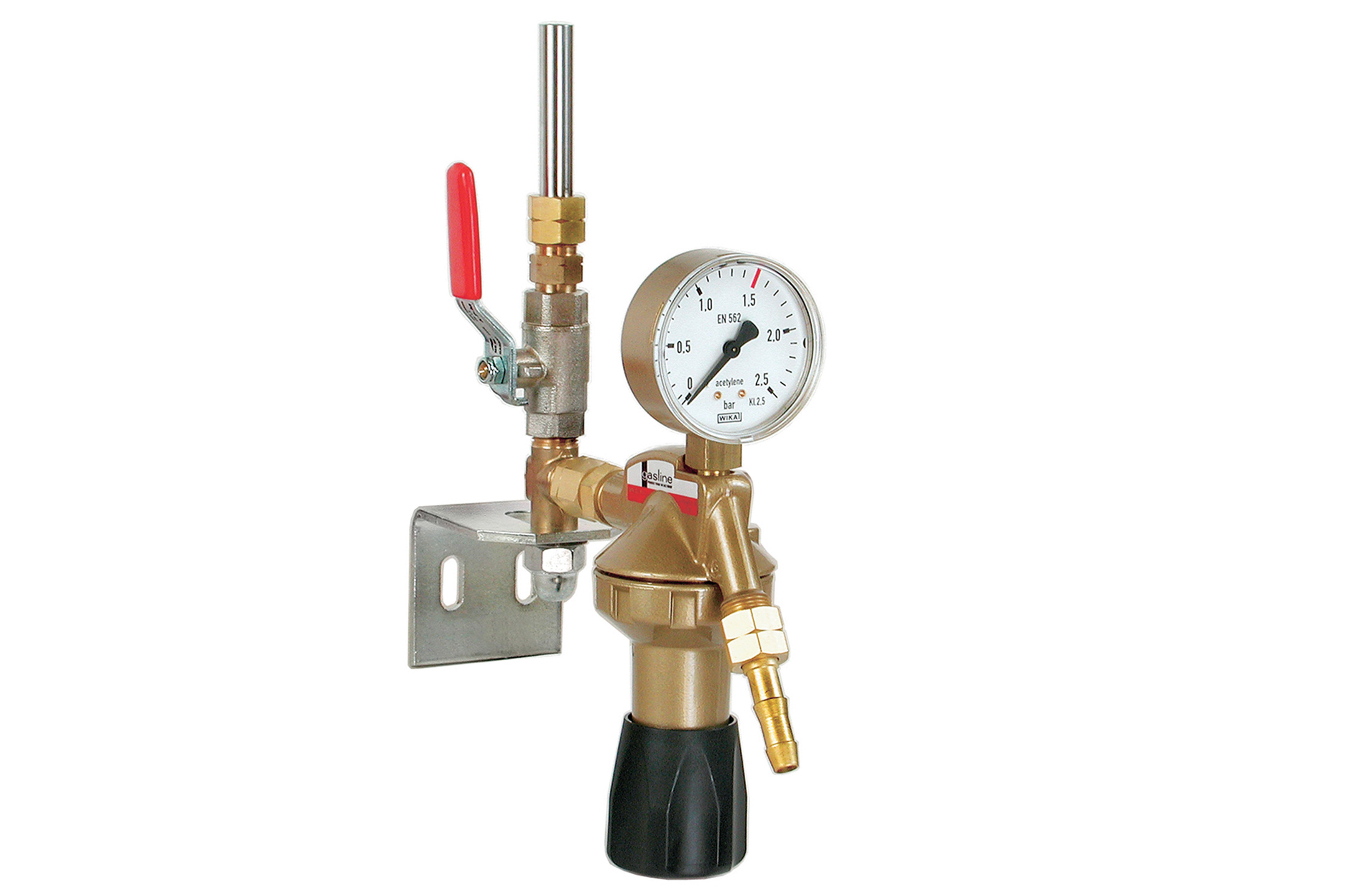 Entnahmestellenstation 1-fach DINSET Formiergas (Liter-Uhr) - SONDERANFERTIGUNG