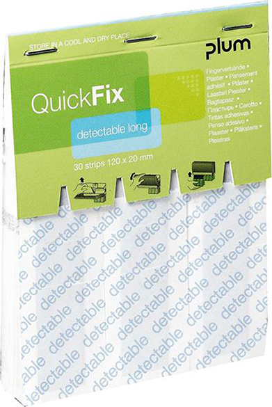 Nachfüllpackung QuickFix long, 30 Pflaster, blau