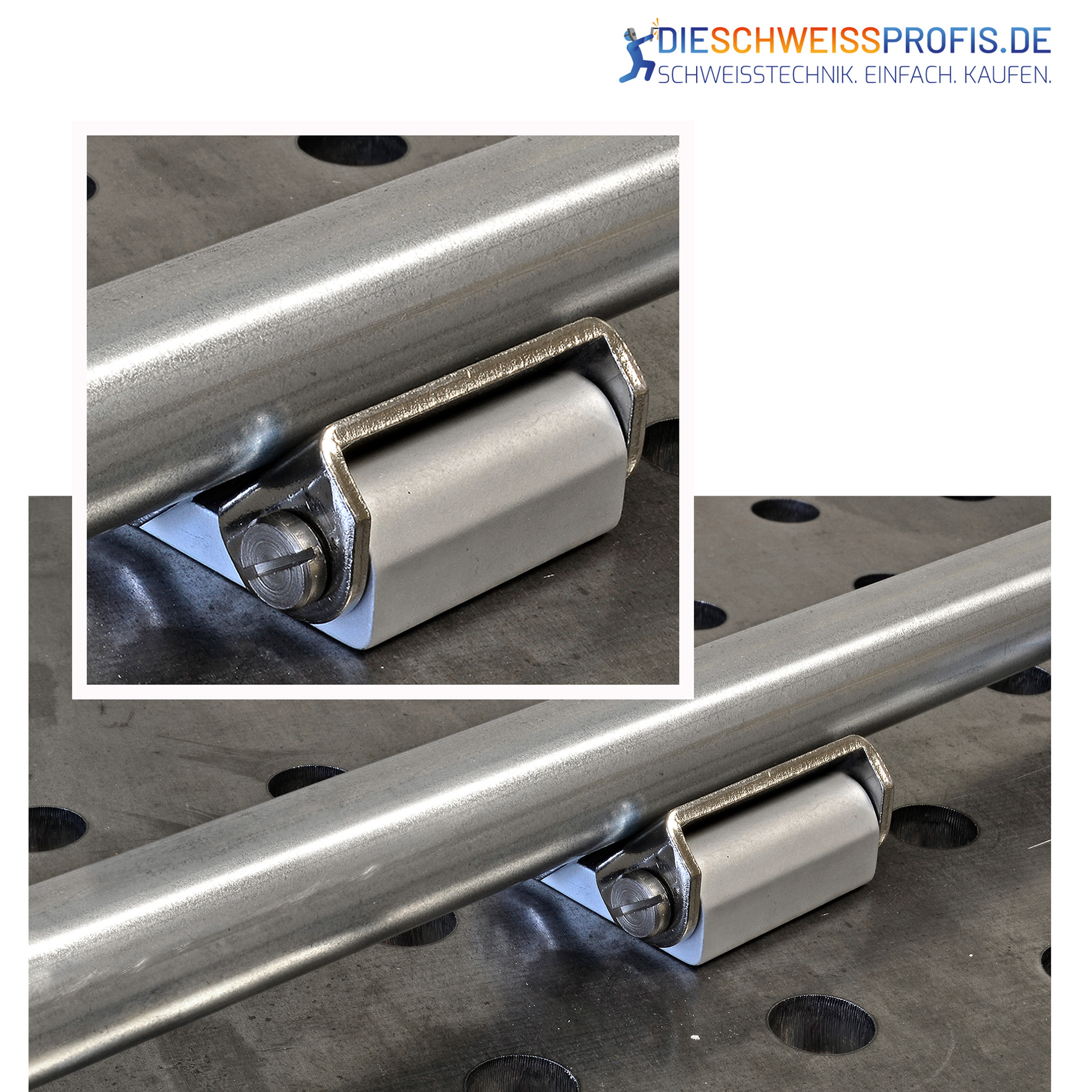 Adapter für Rohre mit Steckbolzen -  für Spannelemente Ø 16 mm Adapter für Rohre mit Steckbolzen -  für Spannelemente Ø 16 mm