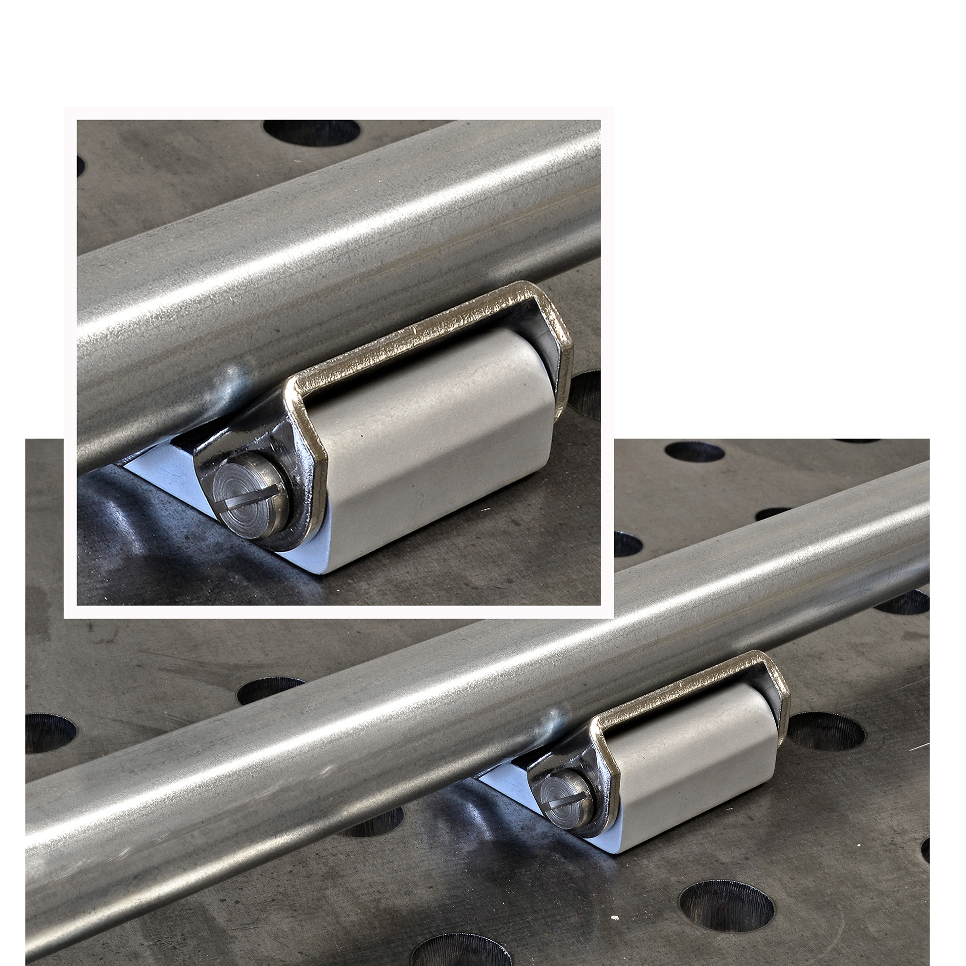 Adapter für Rohre mit Steckbolzen -  für Spannelemente Ø 22 mm