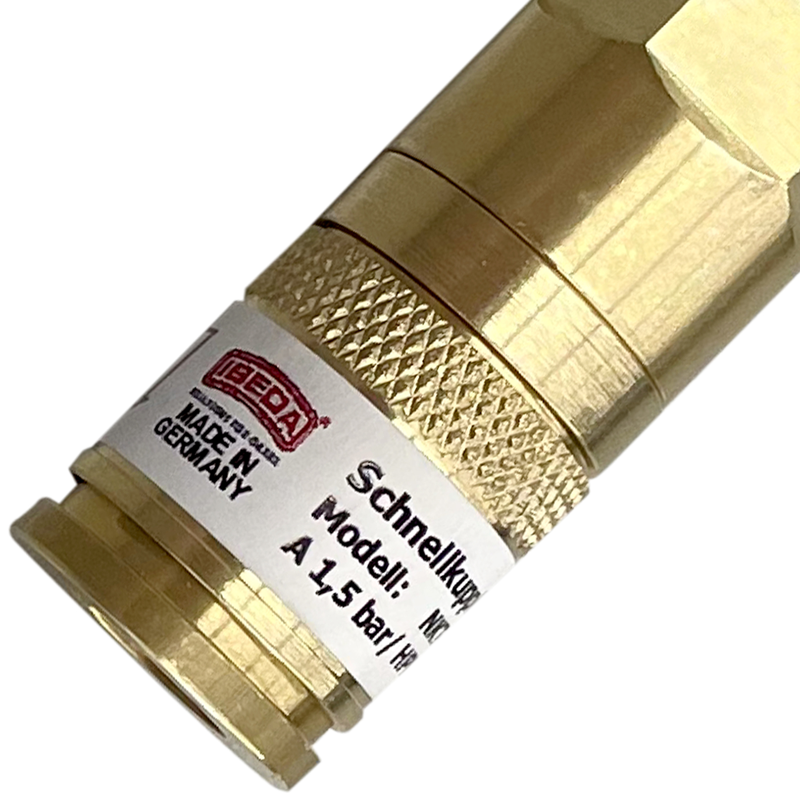 Schlauchkupplung NKT Brenngas Messing 9,0 mm