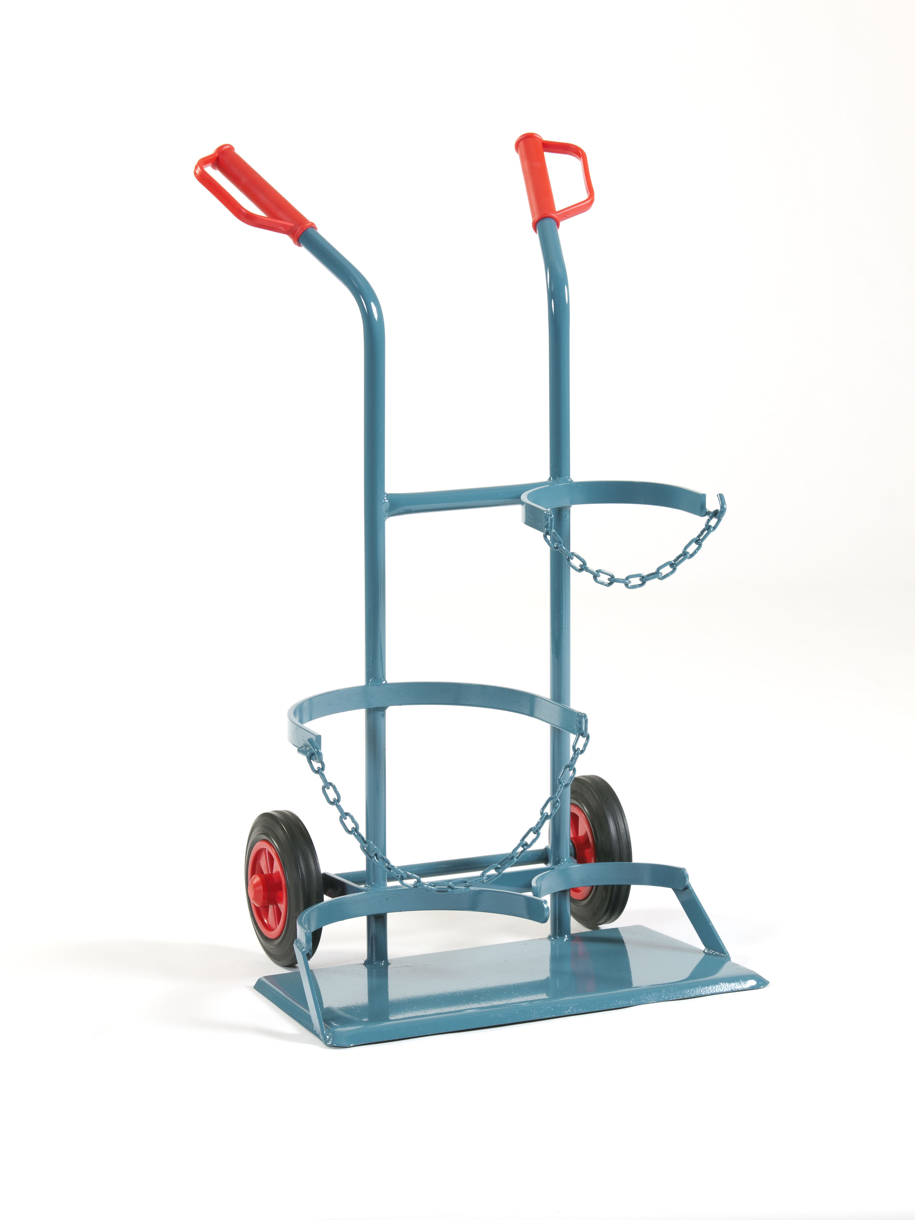 Stahlflaschenwagen für 2 Flaschen, 2 Holm,  1 x 10 l / 5 kg Propan mit Werkzeugkasten