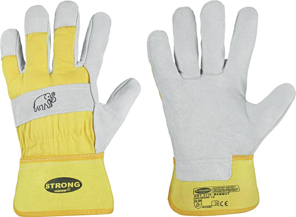 Handschuh Mammut, Rind/Kernspaltleder, Gr. 9