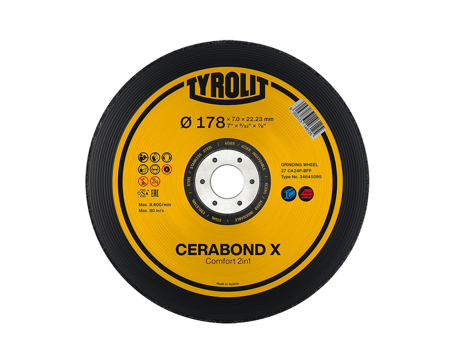Schruppscheibe CERABOND X Ø 125 x 4 x 22,23 mm